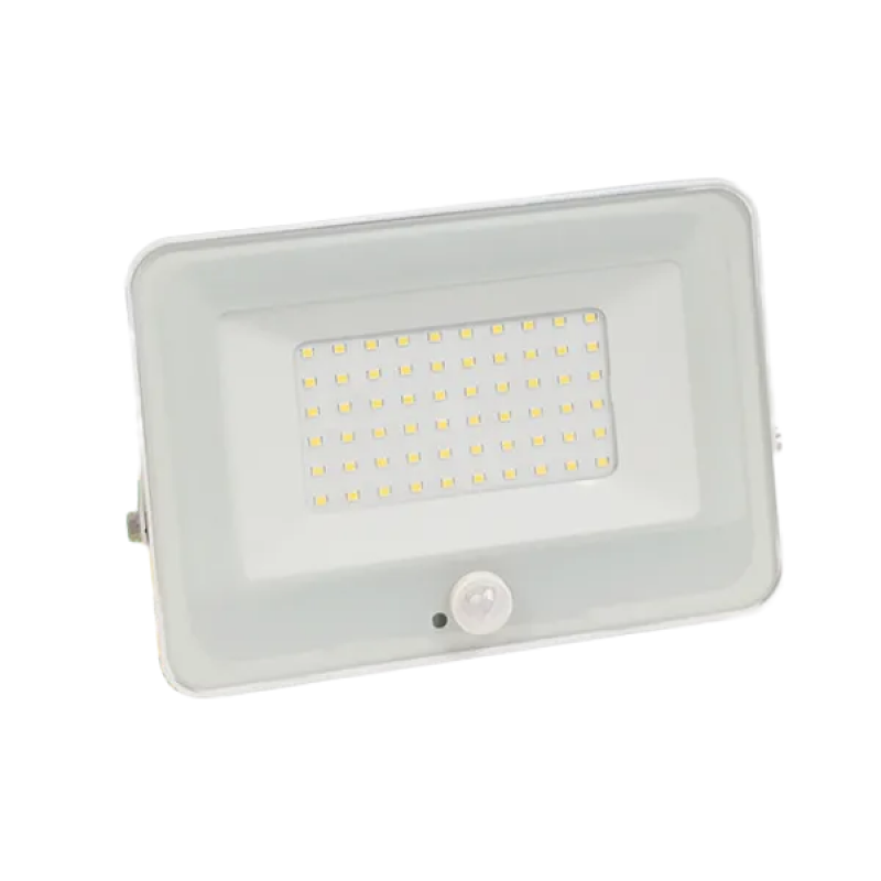 Proiector, LED VEGA SLIM ALB Cu Senzor 50W 4000K, Elmark, 98VEGA50SENSLIM/WH